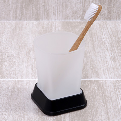 Стакан для зубных щеток черный WasserKRAFT Amper K-5428BLACK