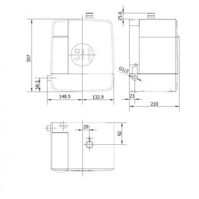 Сушилка с краном и дозатором 3 в 1 Nofer Concept 3 крупная 01902.S, хром матовый