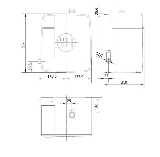 Сушилка с краном и дозатором 3 в 1 Nofer Concept 3 крупная 01902.S, хром матовый