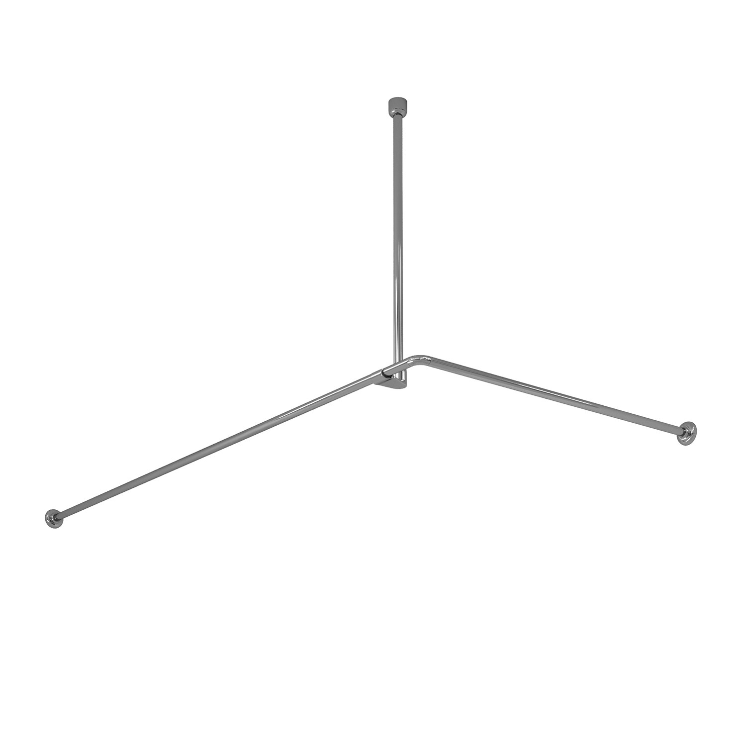 Карниз для ванной 180x90см хром WasserKRAFT Dinkel SC-469018