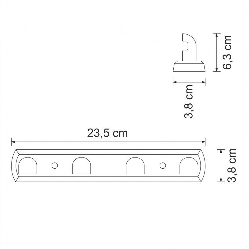 Кронштейн настенный хром WasserKRAFT Kammel K-8374
