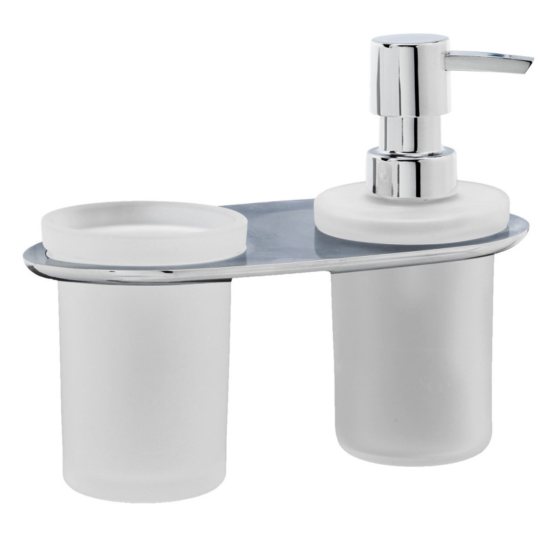 Держатель стакана и дозатора хром WasserKRAFT Kammel K-8389