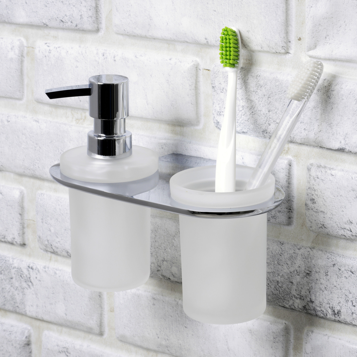 Держатель стакана и дозатора хром WasserKRAFT Kammel K-8389