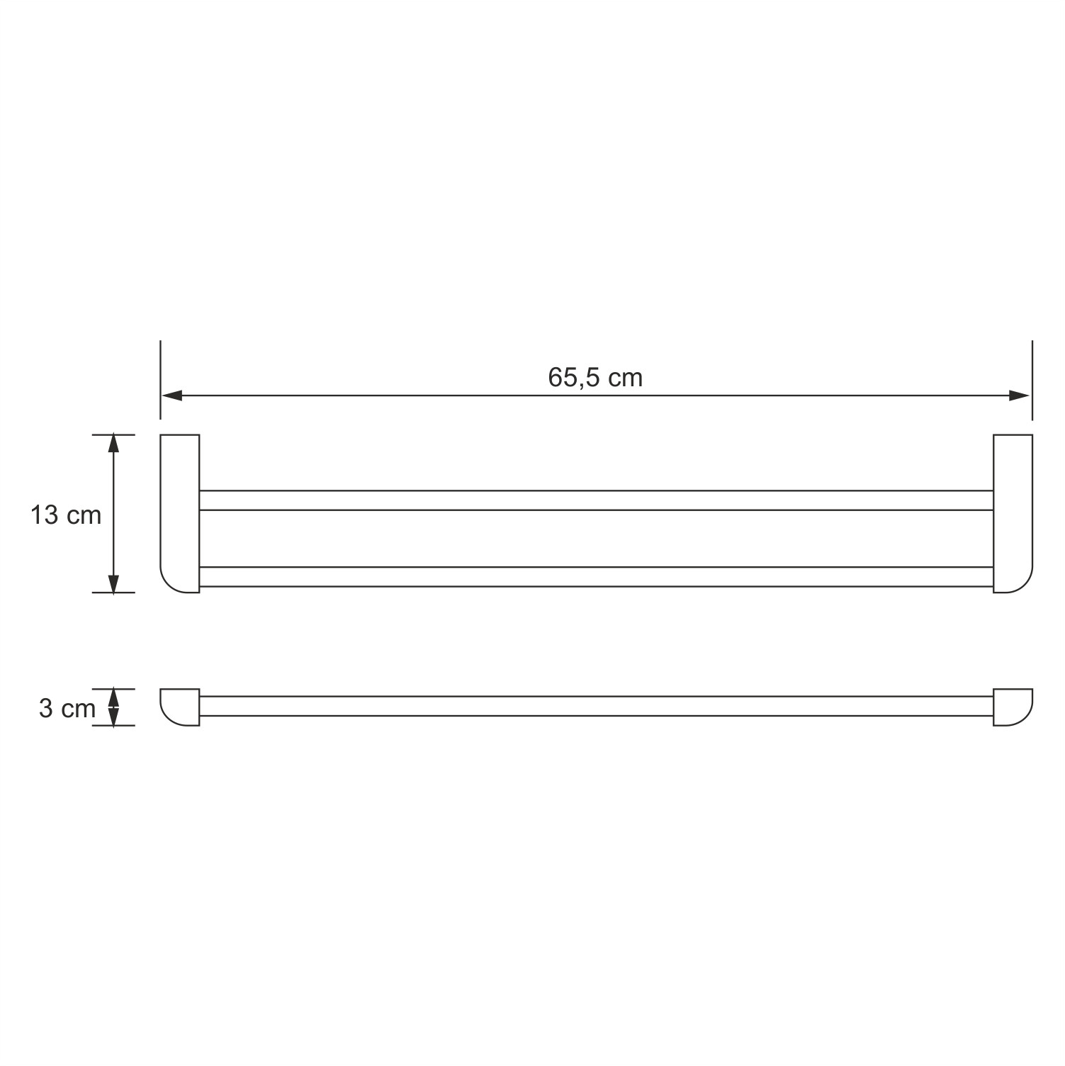 Держатель полотенец двойной хром WasserKRAFT Kammel K-8340