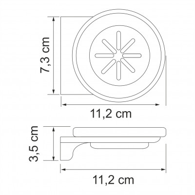 Мыльница стеклянная хром WasserKRAFT Kammel K-8329