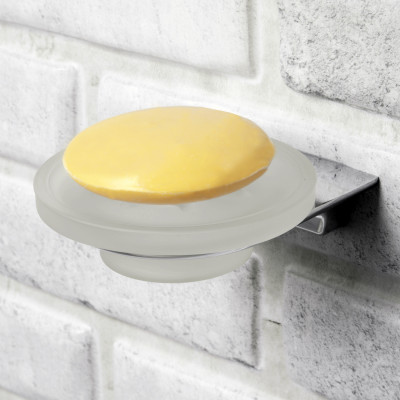 Мыльница стеклянная хром WasserKRAFT Kammel K-8329