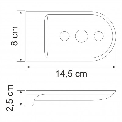 Мыльница-решетка белый WasserKRAFT Kammel K-8369W