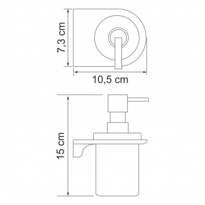 Дозатор для жидкого мыла белый WasserKRAFT Kammel K-8399W
