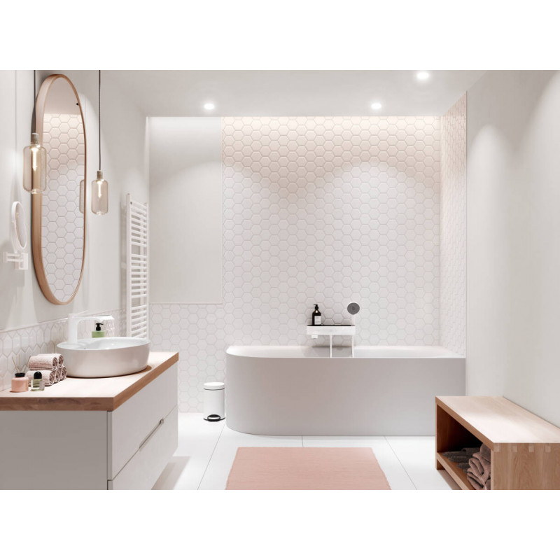 Термостат для ванны Hansgrohe ShowerTablet Select 400 для внешней установки, матовый белый, 24340700