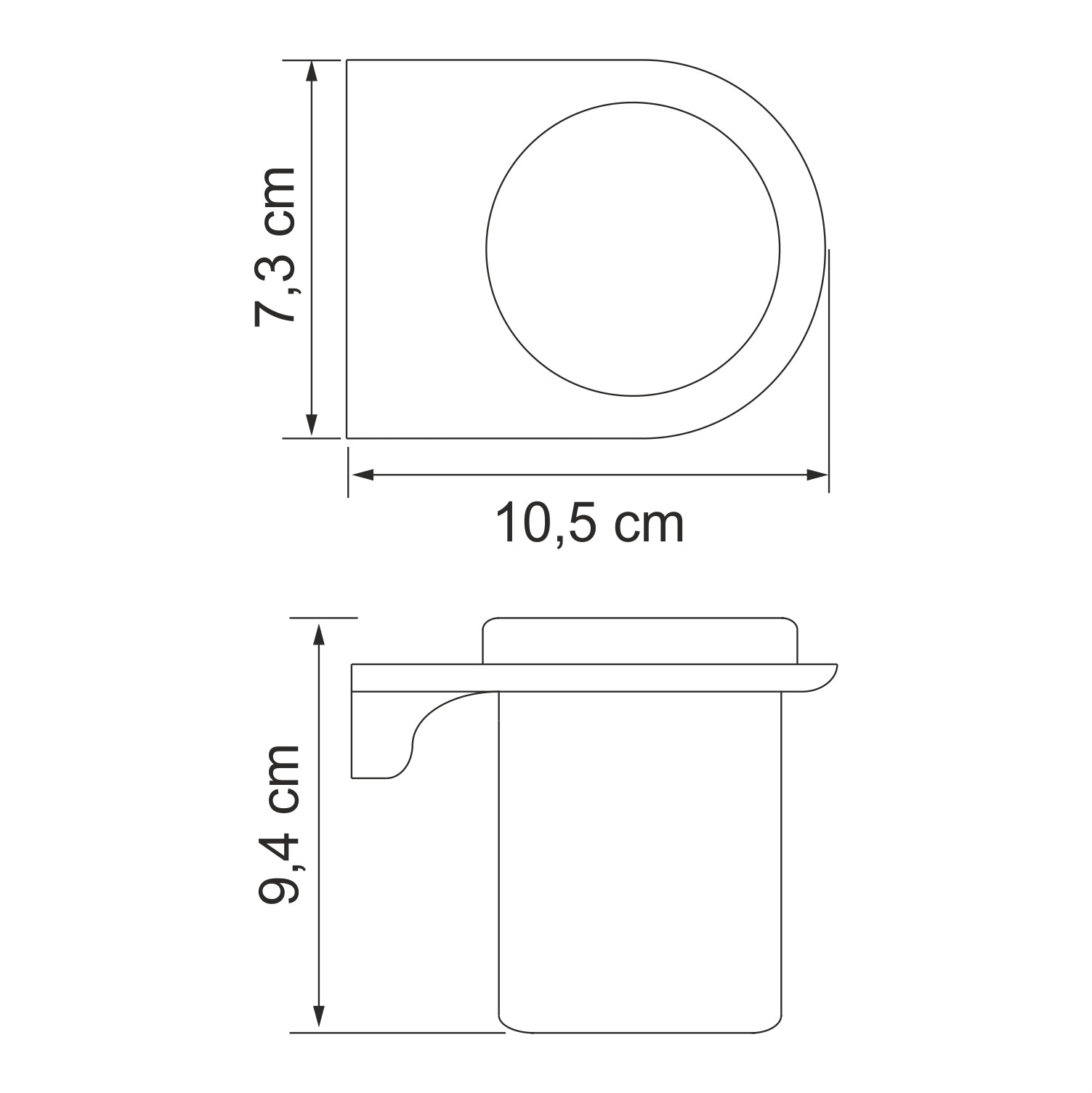 Подстаканник белый WasserKRAFT Kammel K-8328W