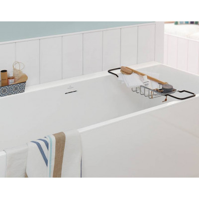 Ванна 180x80см Villeroy&Boch Subway 3.0 Альпийский белый, слив белый, перелив хромированный, UBQ180SBW2DV-01