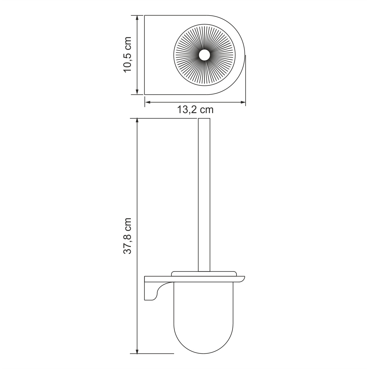 Щетка для унитаза подвесная хром WasserKRAFT Kammel K-8327