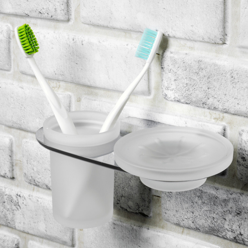 Держатель стакана и мыльницы хром WasserKRAFT Kammel K-8326