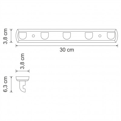Кронштейн настенный хром WasserKRAFT Kammel K-8375