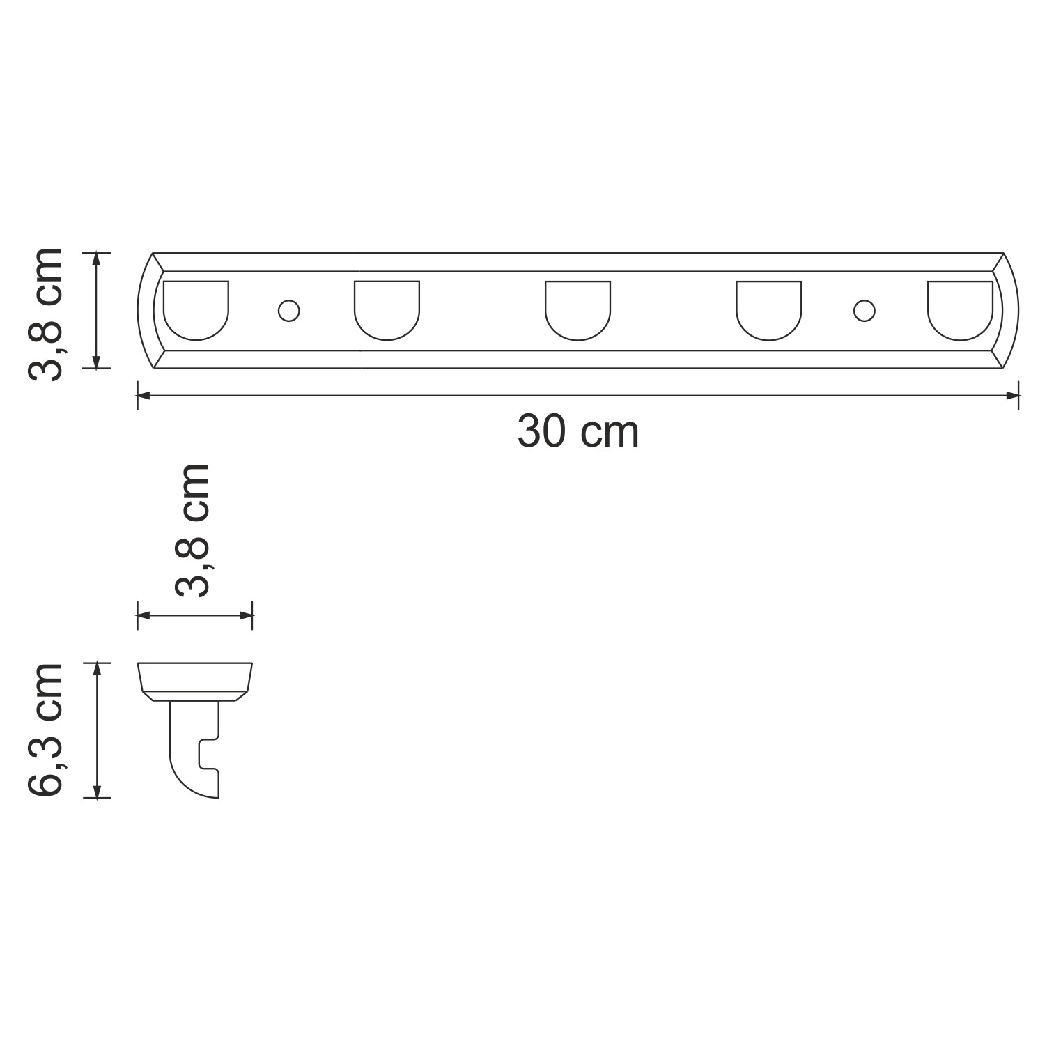 Кронштейн настенный хром WasserKRAFT Kammel K-8375