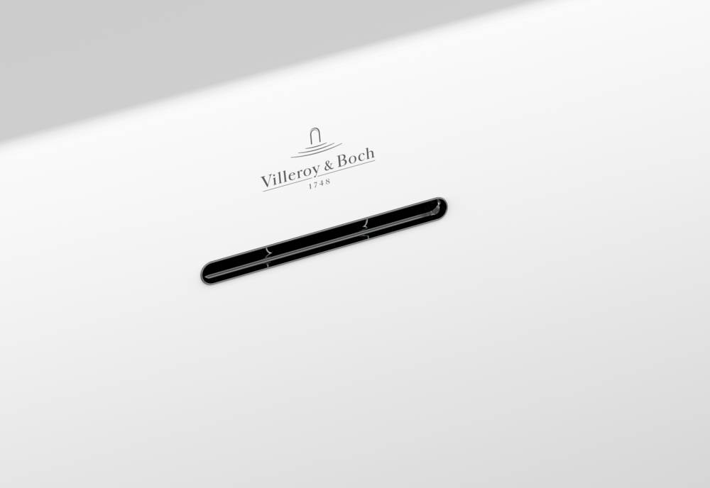 Ванна 180x80см Villeroy&Boch Subway 3.0 Stone White, слив Stone White, перелив хромированный, UBQ180SBW2DV-RW