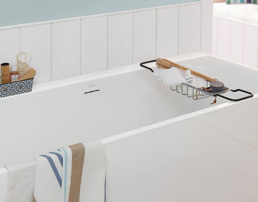 Ванна 170x75см Villeroy&Boch Subway 3.0 Альпийский белый, система наполнения на дне SilentFlow, слив белый, перелив хром