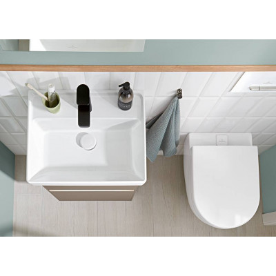 Унитаз подвесной Villeroy&Boch Subway 2.0, с открытым смывным краем, с ViFresh, Альпийский белый 5614A101