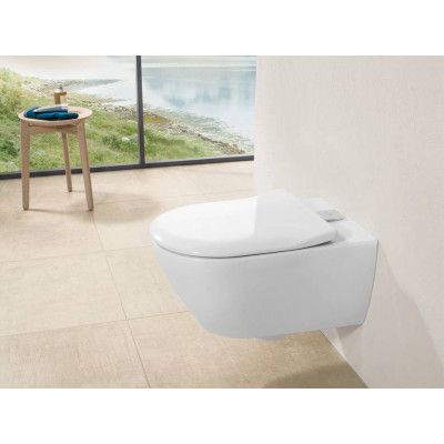 Унитаз подвесной Villeroy&Boch Subway 2.0, с открытым смывным краем, с ViFresh, Альпийский белый, Ceramic Plus, 5614A1R1