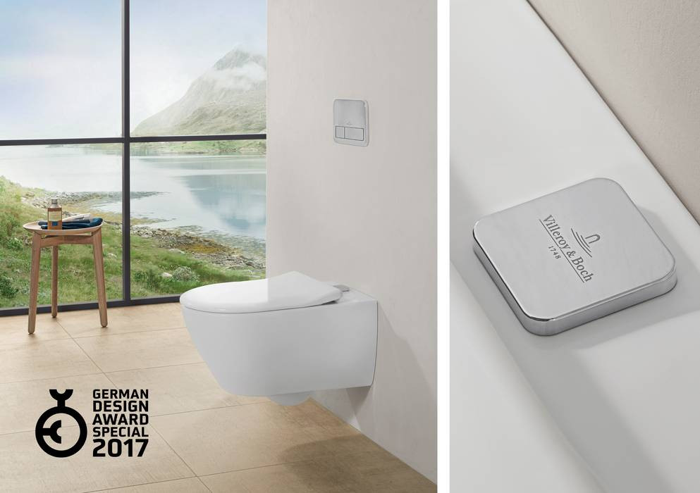 Унитаз подвесной Villeroy&Boch Subway 2.0, с открытым смывным краем, с ViFresh, Альпийский белый, AntiBac Ceramic Plus, 5614A1T2