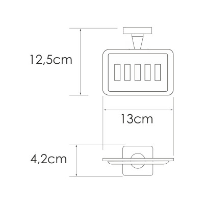 Мыльница-решетка хром WasserKRAFT Rhin K-8769