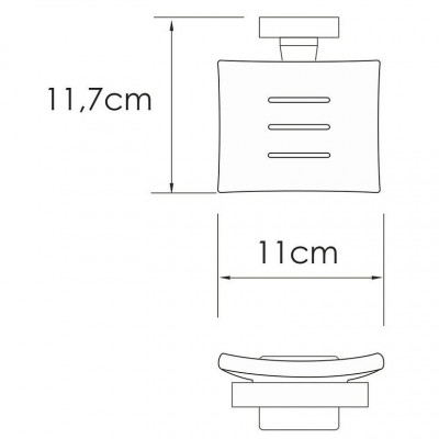 Мыльница стеклянная хром WasserKRAFT Rhin K-8729