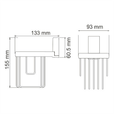 Держатель освежителя черный WasserKRAFT Abens K-3245