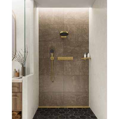 Термостат скрытого монтажа для 2 потребителей Hansgrohe RainSelect полированное золото 15380990