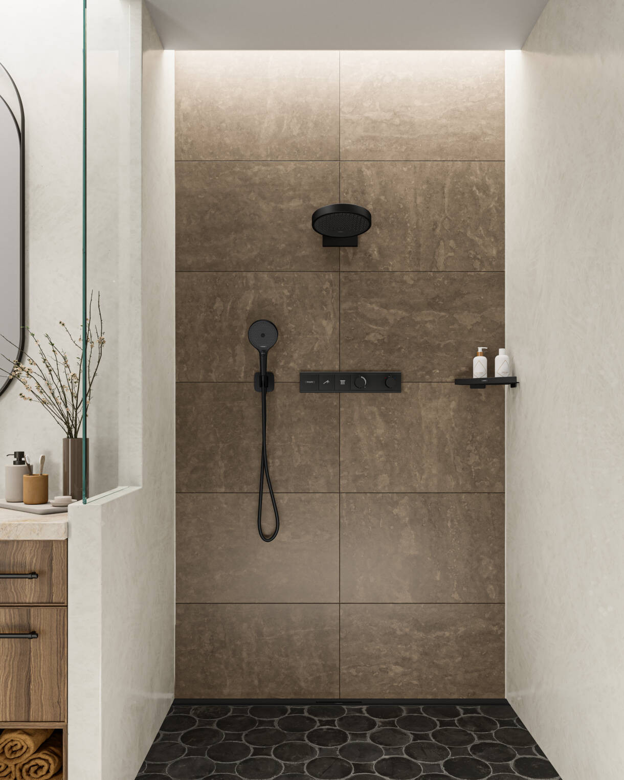 Термостат скрытого монтажа для 2 потребителей Hansgrohe RainSelect полированное золото 15380990