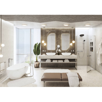 Термостат скрытого монтажа для 2 потребителей Hansgrohe RainSelect полированное золото 15380990