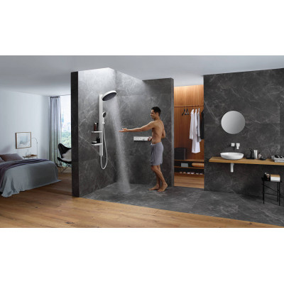 Термостат скрытого монтажа для 2 потребителей Hansgrohe RainSelect полированное золото 15380990