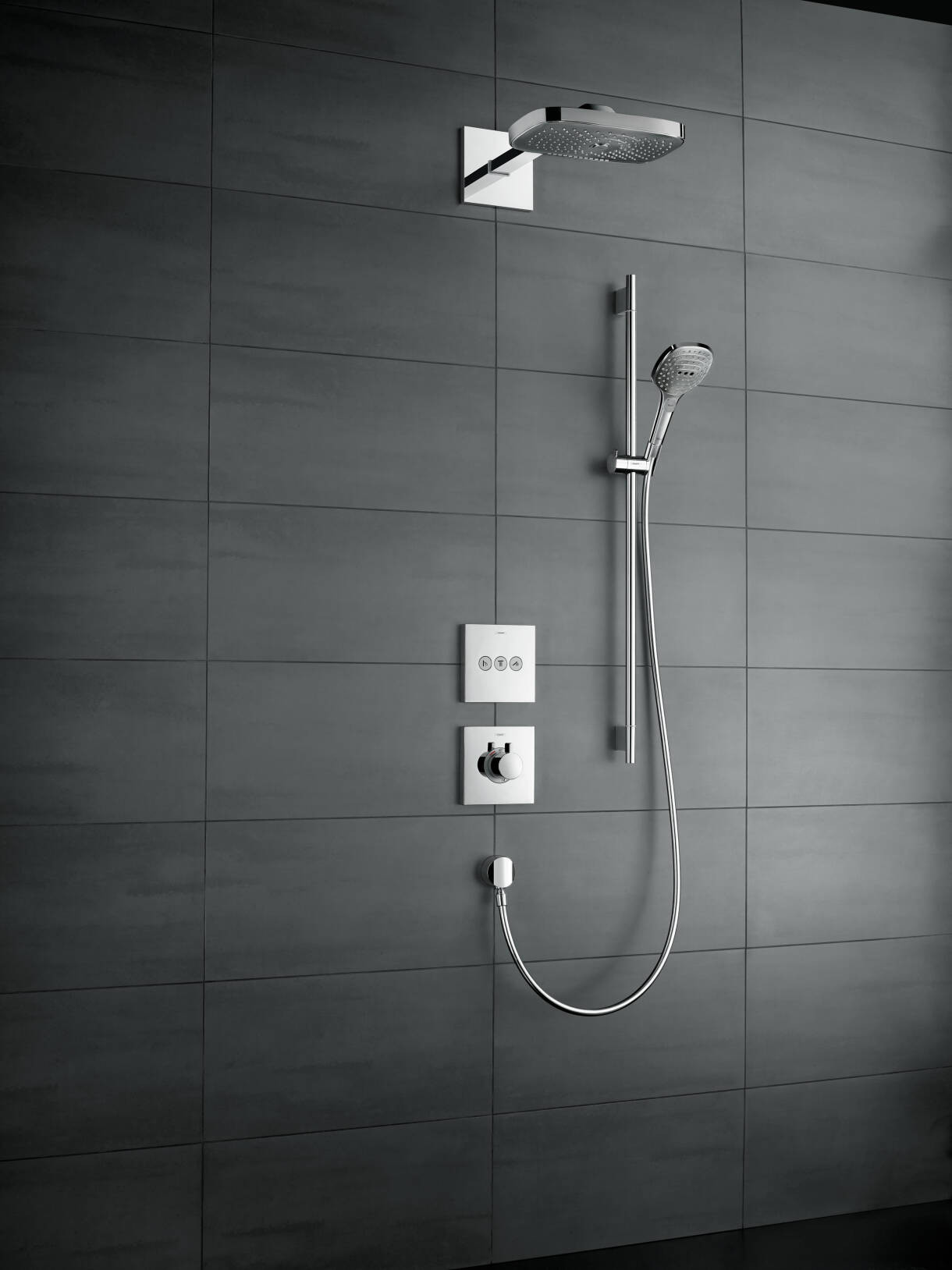 Вентиль скрытого монтажа для 3 потребителей Hansgrohe ShowerSelect полированное золото, 15764990