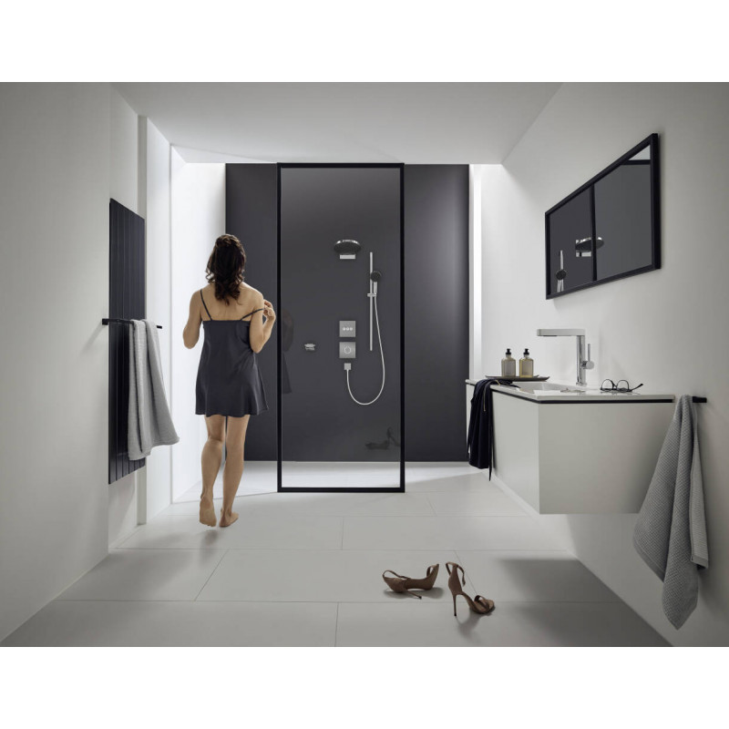 Вентиль скрытого монтажа для 3 потребителей Hansgrohe ShowerSelect брашированный черный хром, 15764340