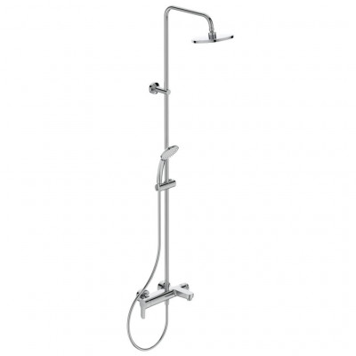 Душевая система Ideal Standard Cerafine O BC525AA высота 1126мм, с настенным смесителем для ванны/душа, глянцевый хром