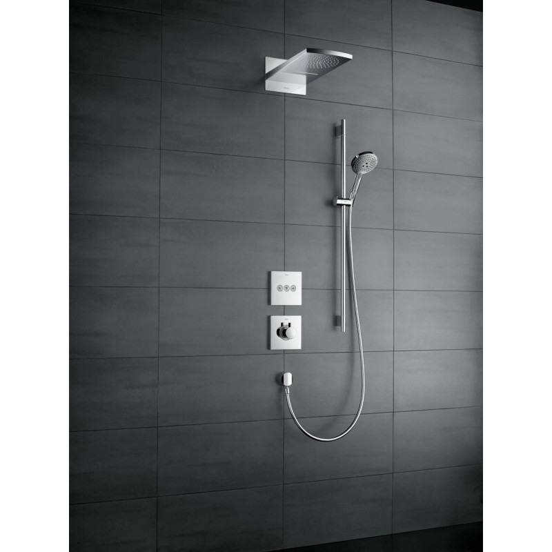 Термостат HighFlow Hansgrohe ShowerSelect скрытой установки, матовый белый, 15760700