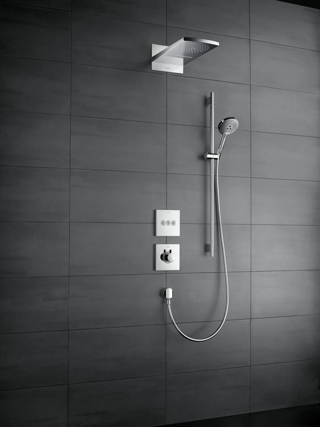 Термостат HighFlow Hansgrohe ShowerSelect скрытой установки, брашированная бронза, 15760140