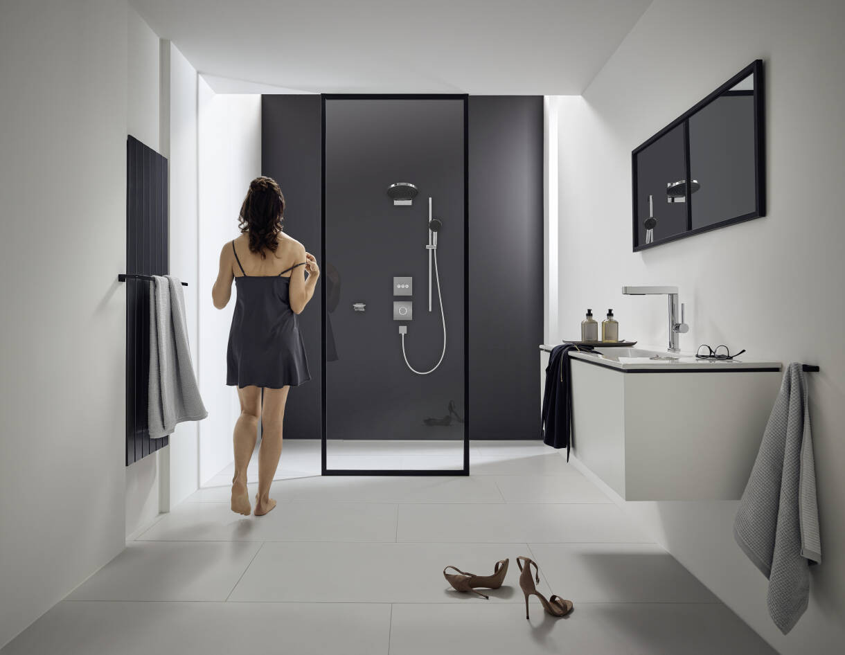 Термостат HighFlow Hansgrohe ShowerSelect скрытой установки, брашированная бронза, 15760140