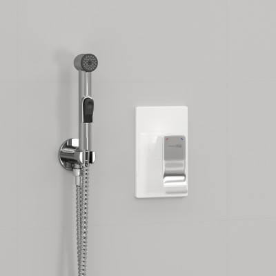 Встраиваемый комплект для биде со шлангом 120см WasserKRAFT Aller A010657WHITE
