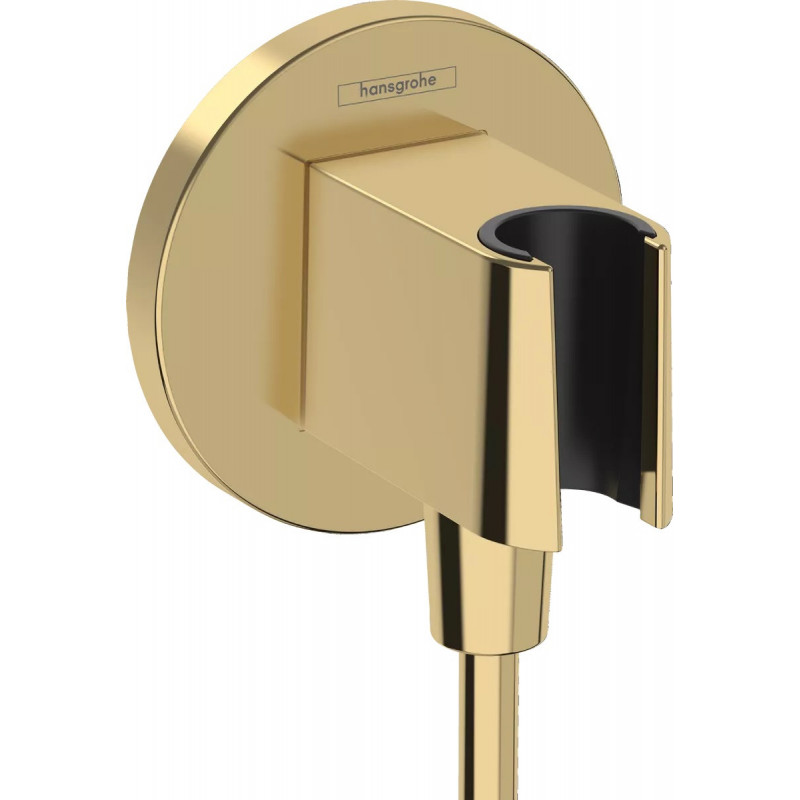 Шланговое соединение с держателем Hansgrohe Fixfit S, полированное золото, 26888990