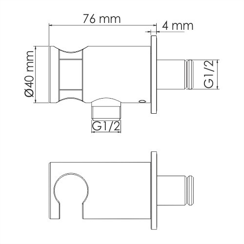 Подключение шланга хром WasserKRAFT A135