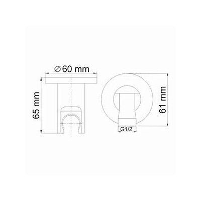 Подключение шланга никель WasserKRAFT A099