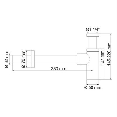 Сифон для раковины хром WasserKRAFT A070