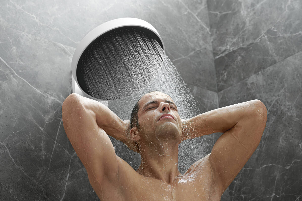 Верхний душ Hansgrohe Rainfinity 360 3jet с настенным креплением, полированное золото, 26234990