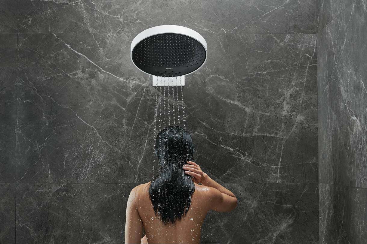 Верхний душ Hansgrohe Rainfinity 360 3jet с настенным креплением, полированное золото, 26234990