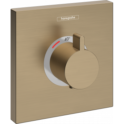 Термостат HighFlow Hansgrohe ShowerSelect скрытой установки, брашированная бронза, 15760140