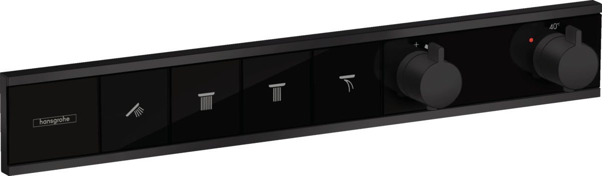 Термостат скрытого монтажа на 4 потребителя Hansgrohe RainSelect матовый черный 15382670