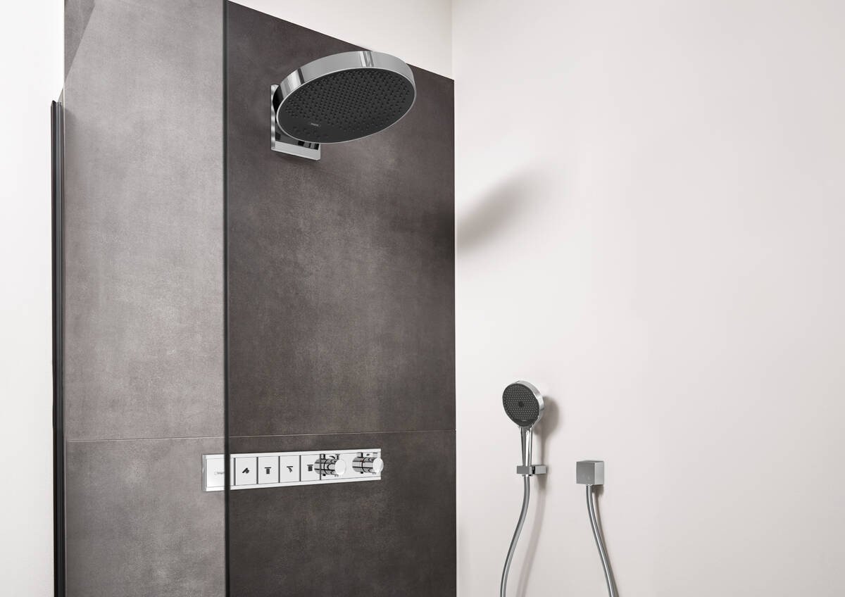 Термостат скрытого монтажа на 4 потребителя Hansgrohe RainSelect матовый черный 15382670
