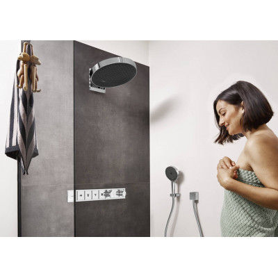 Термостат скрытого монтажа чёрный хром Hansgrohe 15382340