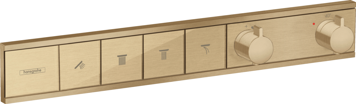 Термостат скрытого монтажа на 4 потребителя Hansgrohe RainSelect шлифованная бронза 15382140