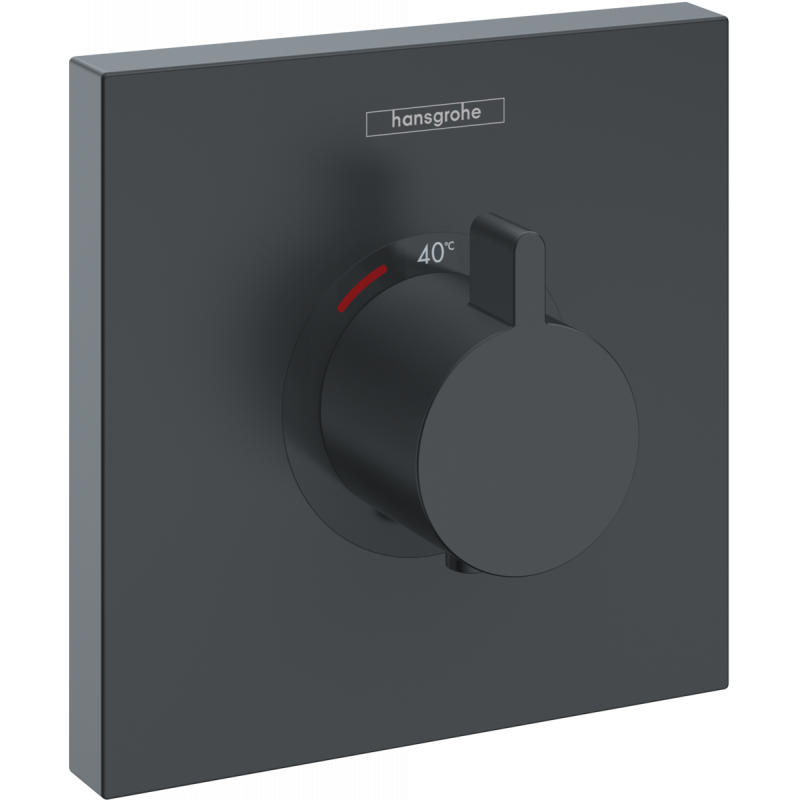 Термостат HighFlow Hansgrohe ShowerSelect скрытой установки, матовый черный, 15760670